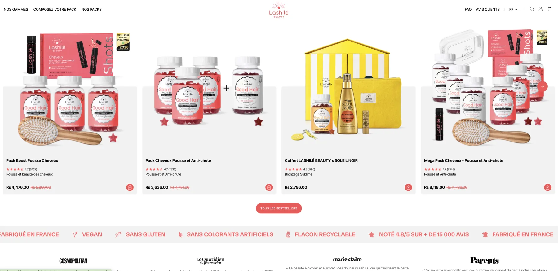Homepage officielle Lashilé Beauty