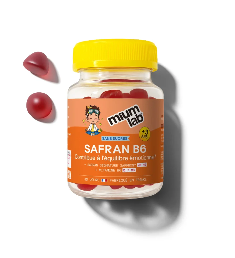 Mium Lab Gummies Safran B6 Fraise Enfants — packshot
